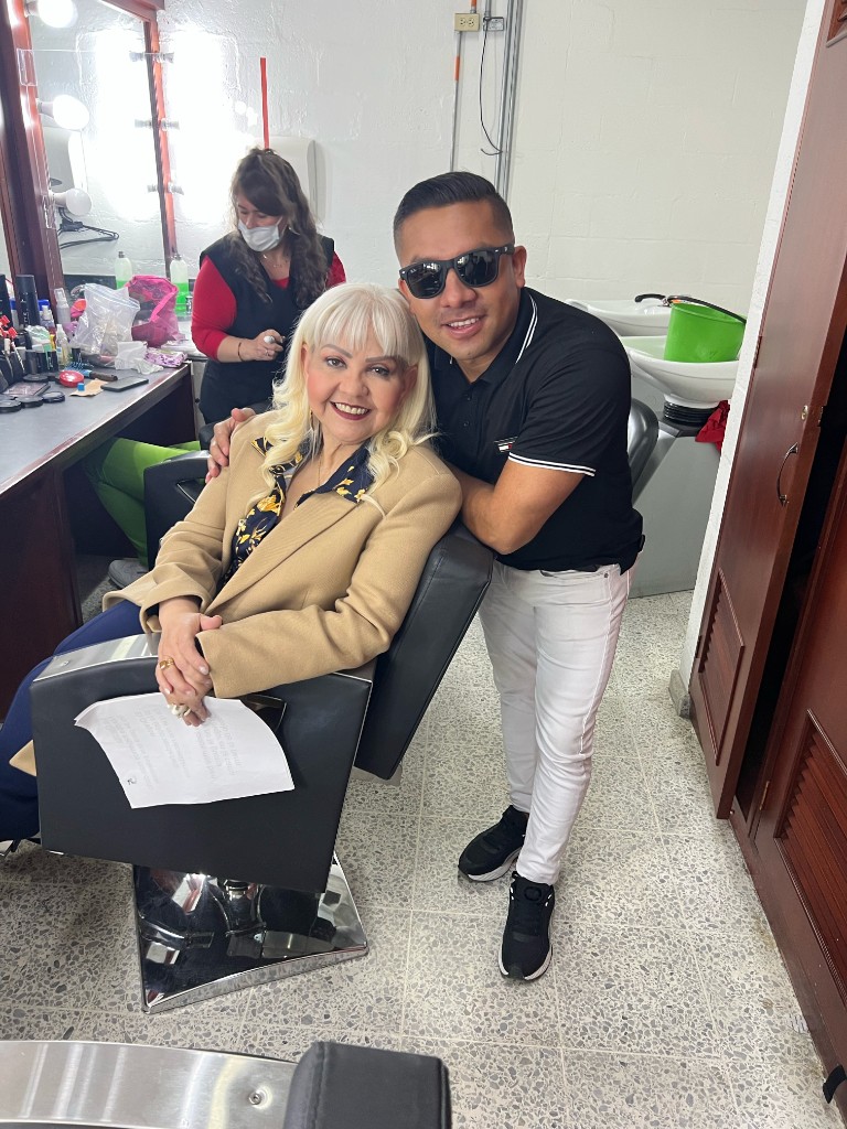 Fotografía en camerino de producción televisiva.
